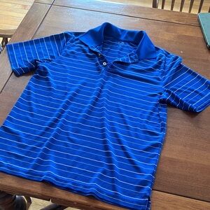 Breathable striped polo